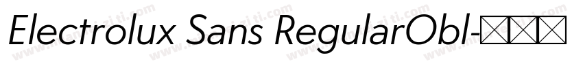 Electrolux Sans RegularObl字体转换